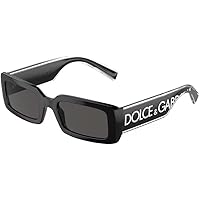 Amazon.com: Dolce & Gabbana DG6186 501/87 52MM Black/Dark